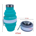 Silicone 475ml Camping Foldable Water Bottle